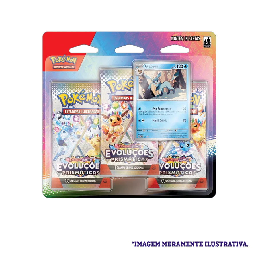 Blister Triplo Evoluções Prismáticas: Glaceon